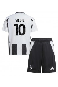 Fotbalové Dres Juventus Kenan Yildiz #10 Dětské Domácí Oblečení 2024-25 Krátký Rukáv (+ trenýrky)